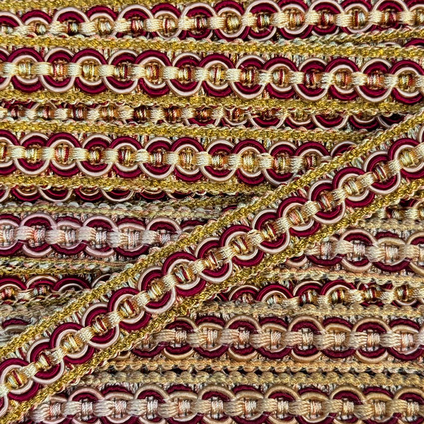 Gold red trim tape