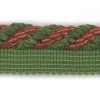 green trim with red cord