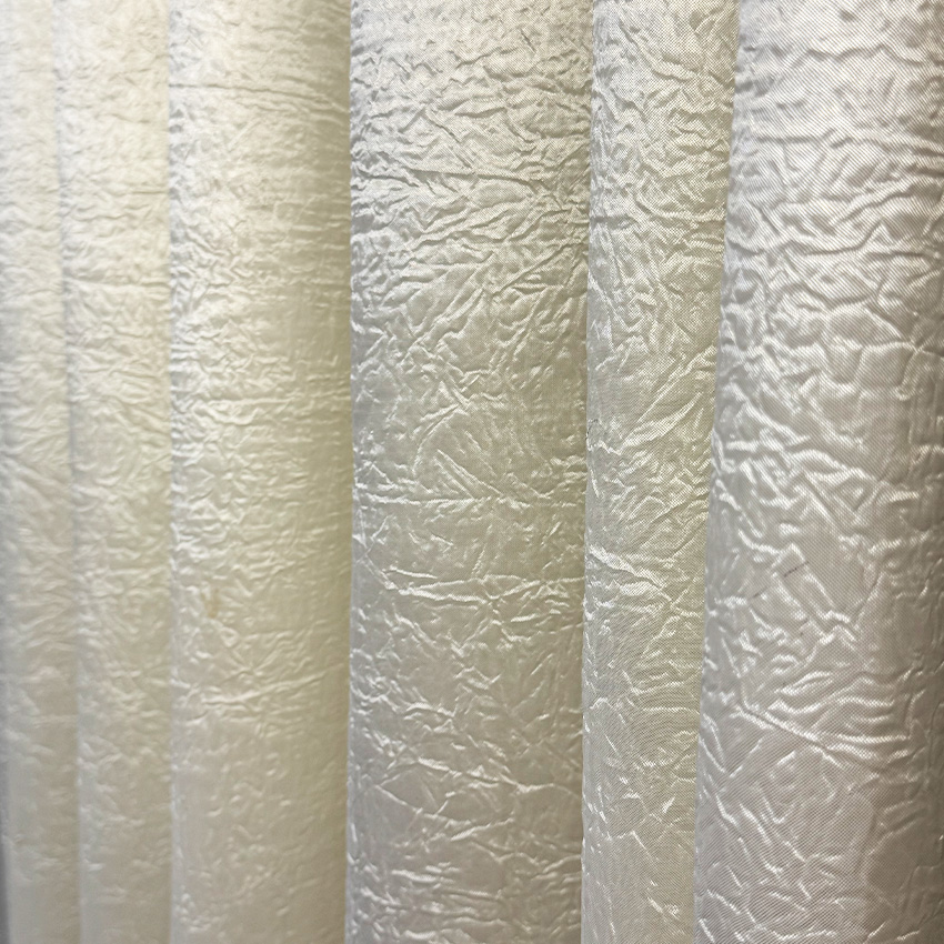 Crushed sheer fabric